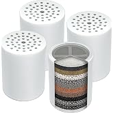 Casaheal 15 Stage Shower Filter Replacement Cartridge 4 Pack for Hard Water | Shower Filter Replacement Cartridge for Hard Water, Compatible with Similar Shower Filter Design, High Output