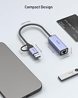 BENFEI USB 3.0 to Gigabit Ethernet LAN Adapter 1000Mbps for MacBook Surface Pro view 6
