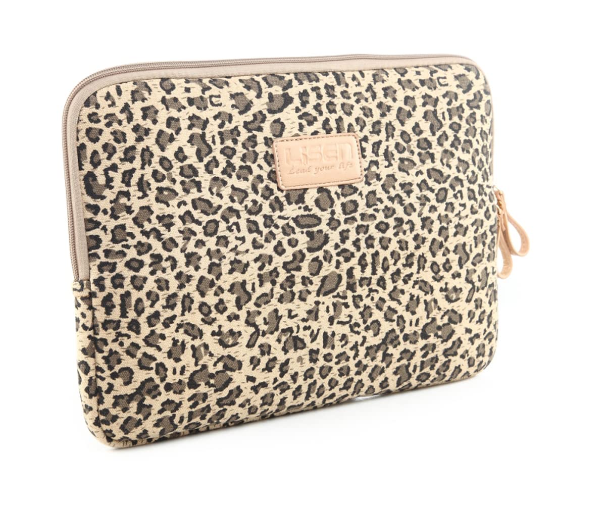 fdsmall Laptop Sleeve Case, 13-13.3 Inch,Laptop Sleeve Notebook Carrying Case Waterproof Shock Resistant Bag Case(Leopard Brown)