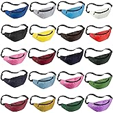 Saintrygo 20 Pcs Neon Fanny Pack Bulk, 90s 80s Fanny Pack Adjustable Waist Bags, Vintage Bag, Oxford Cloth for Workout Traveling Running Bachelor Party Favors Women Men (Fashion Color)