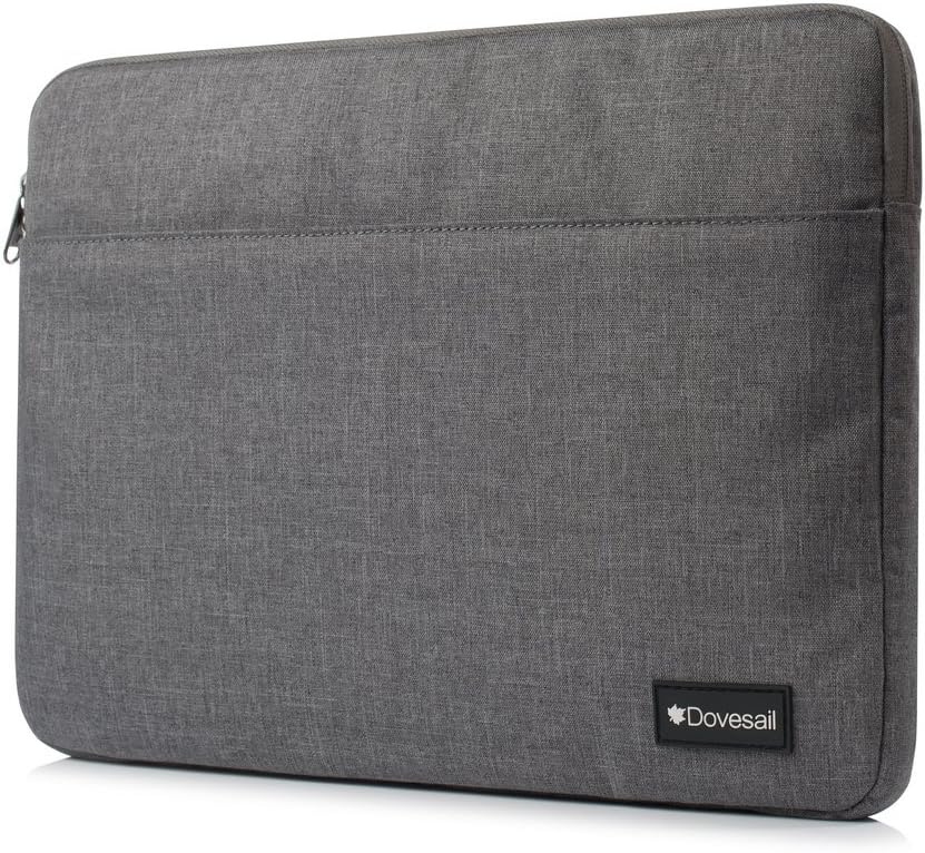 14-15.6 Inch Laptop Sleeve, Dovesail Polyester Carrying case Bag for 15" MacBook Pro Retina Display / 15 Inch HP Dell Acer Asus ThinkPad Samsung Spill-Resistant Laptop Bag-Grey