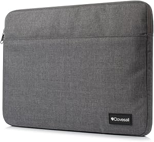 14-15.6 Inch Laptop Sleeve, Dovesail Polyester Carrying case Bag for 15" MacBook Pro Retina Display / 15 Inch HP Dell Acer Asus ThinkPad Samsung Spill-Resistant Laptop Bag-Grey
