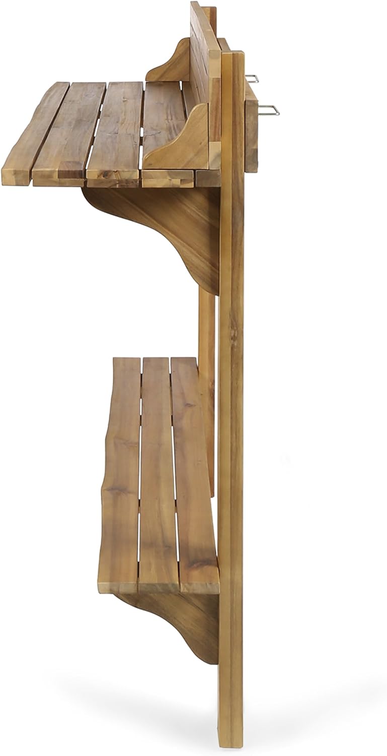 Christopher Knight Home Caribbean Outdoor Acacia Wood Balcony Bar Table, Natural Stained: Garden & Outdoor