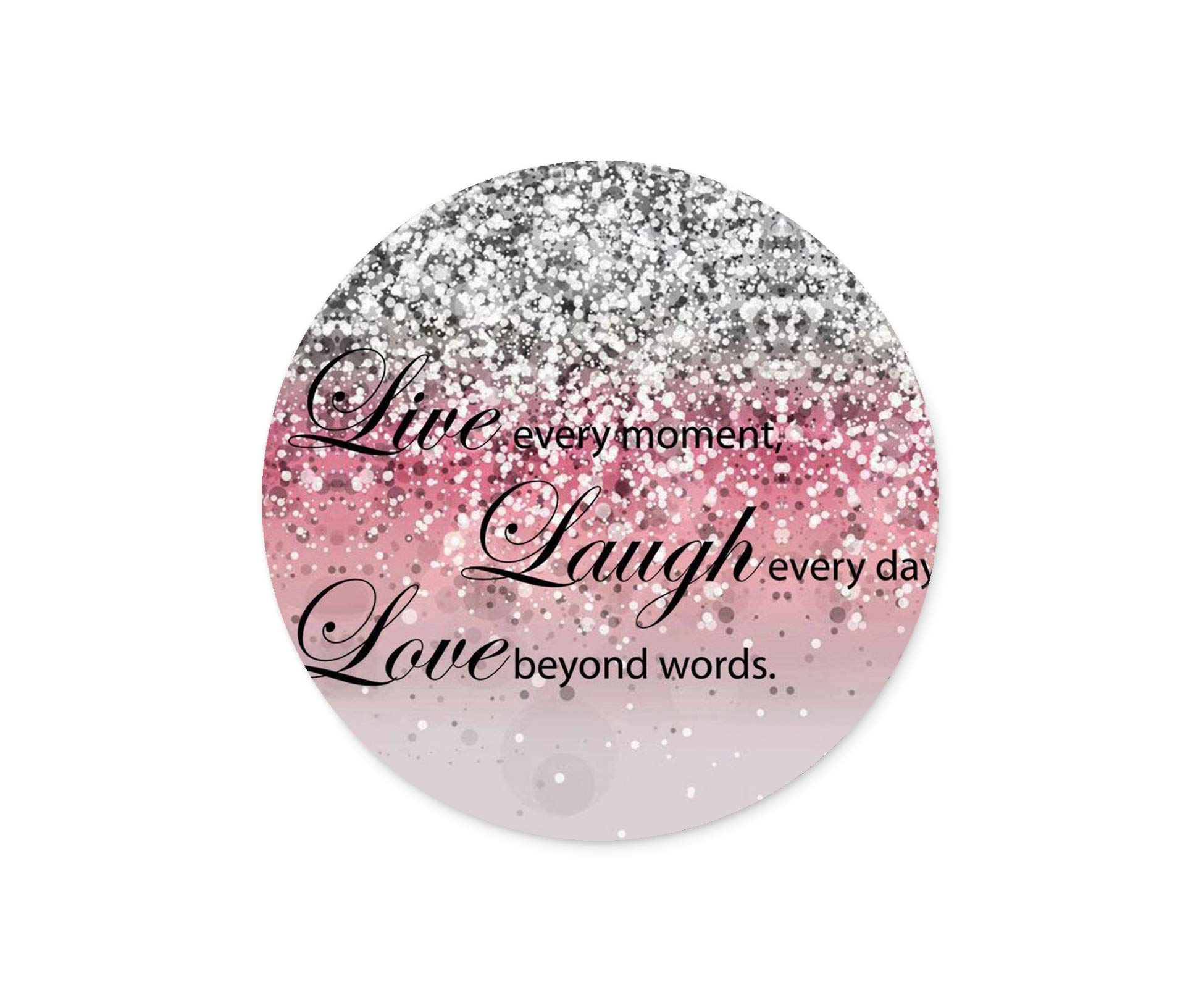 Pink Flash Custom Mouse Pad Game Mouse Pad Computer Mouse Pad Office Mouse Pad Round Non-Slip Neoprene Mouse Pad