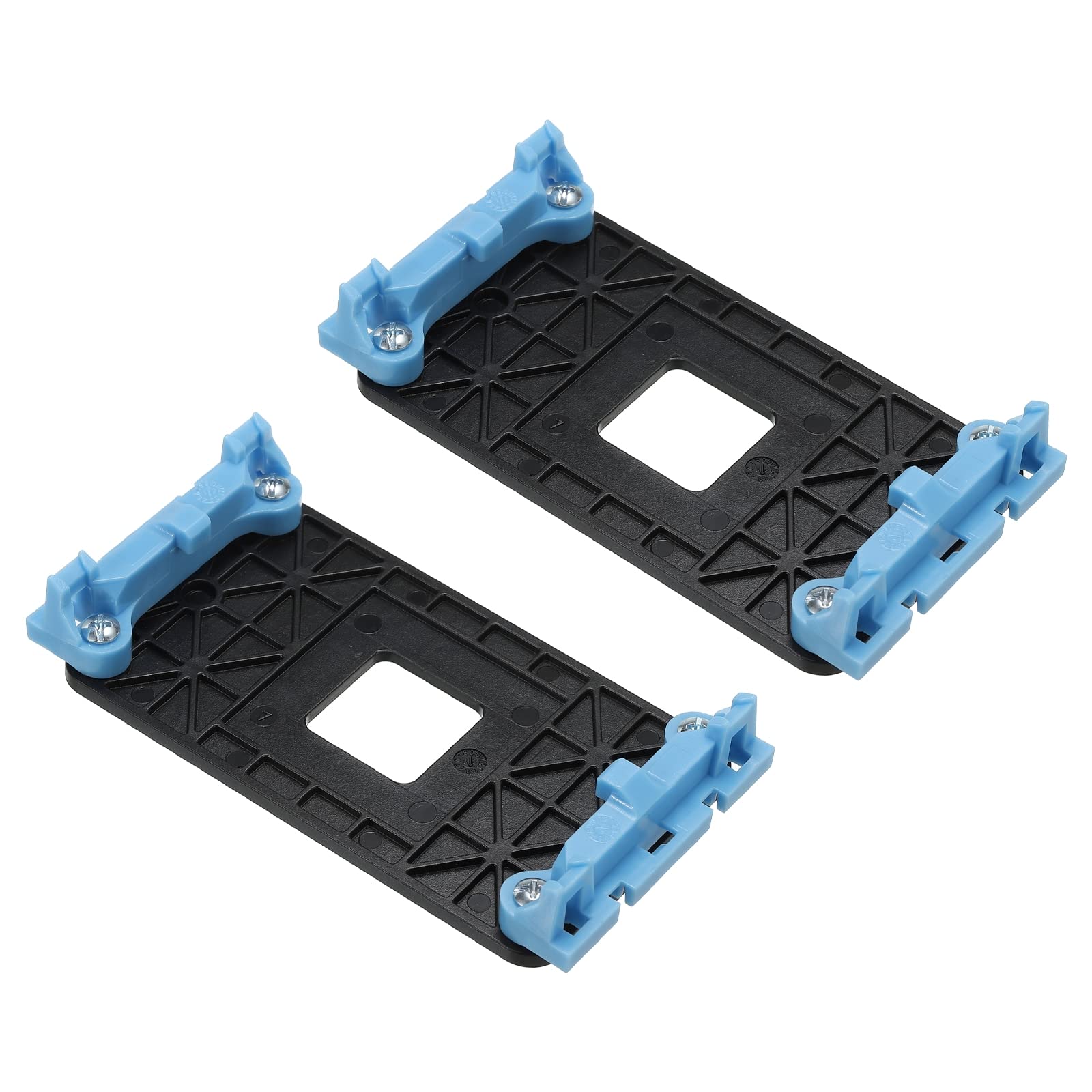 PATIKIL AM3 CPU Cooling Bracket Heatsink Bracket Cooling Mounting Sheet Plate Blue Black with 8 Screws for AM2 AM2+ AM3 AM3+ FM1 Motherboard Socket Pack of 2