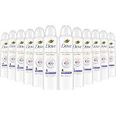 Dove Invisible Antiperspirant Deodorant Dry Spray Sheer Fresh 3.8 oz 12CT | Advanced Care No White Marks on 100 Colors 48-Hour Sweat and Odor Protecting Deodorant for Women