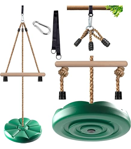 Balançoire D'Arbre WAREMAID – Corde D'Escalade Avec 4 Plateformes + Siège Disque – Kit Complet Pour Enfants