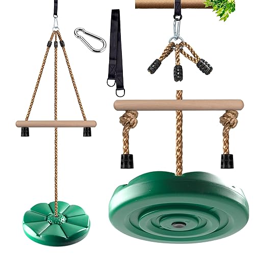 KINSPORY Disc Swing for Kids, Swing Set Accessories, 7FT Height