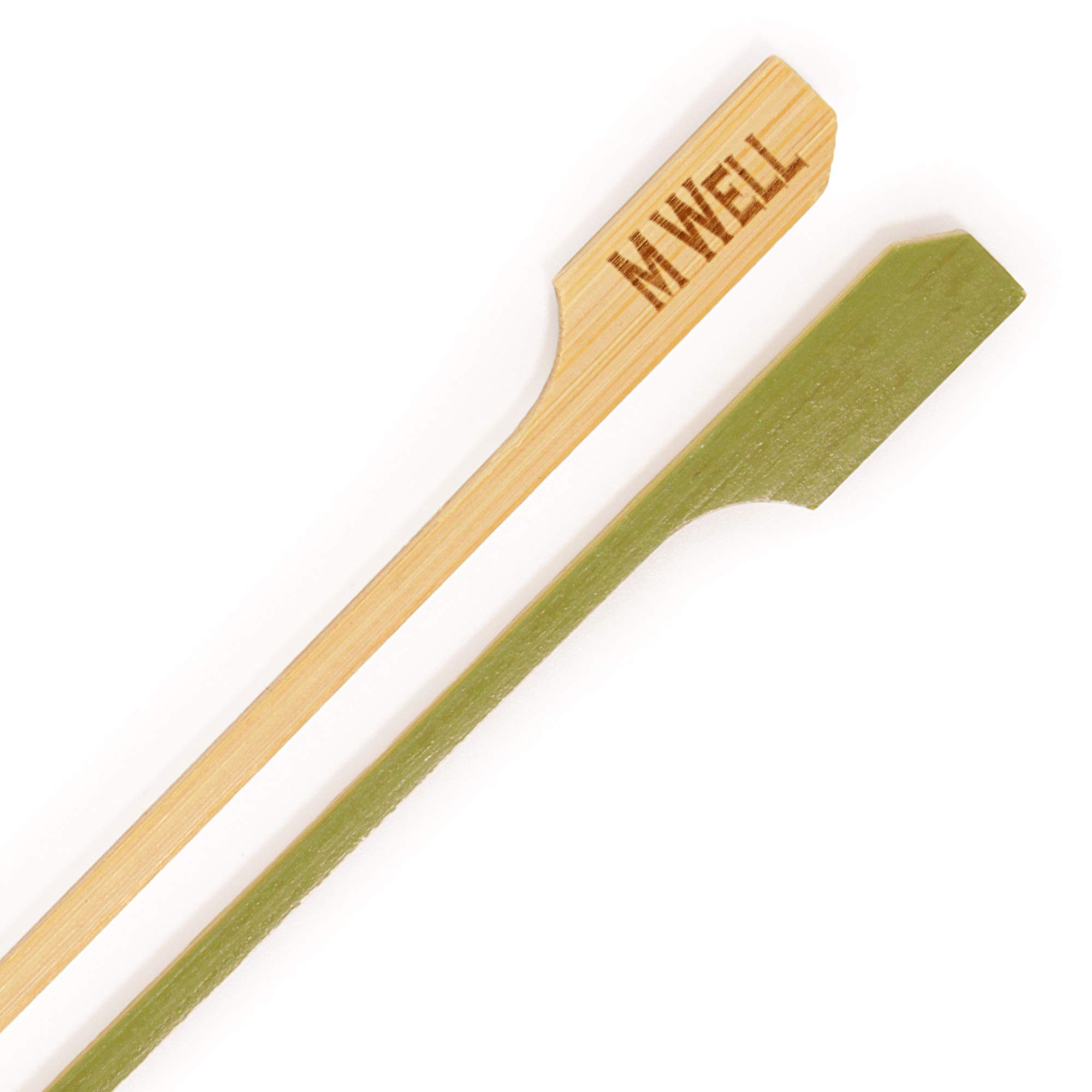 BambooMN 3.5" (9cm) Medium Well Steak Doneness Marking Bamboo Paddle Picks - 1,000 pcs