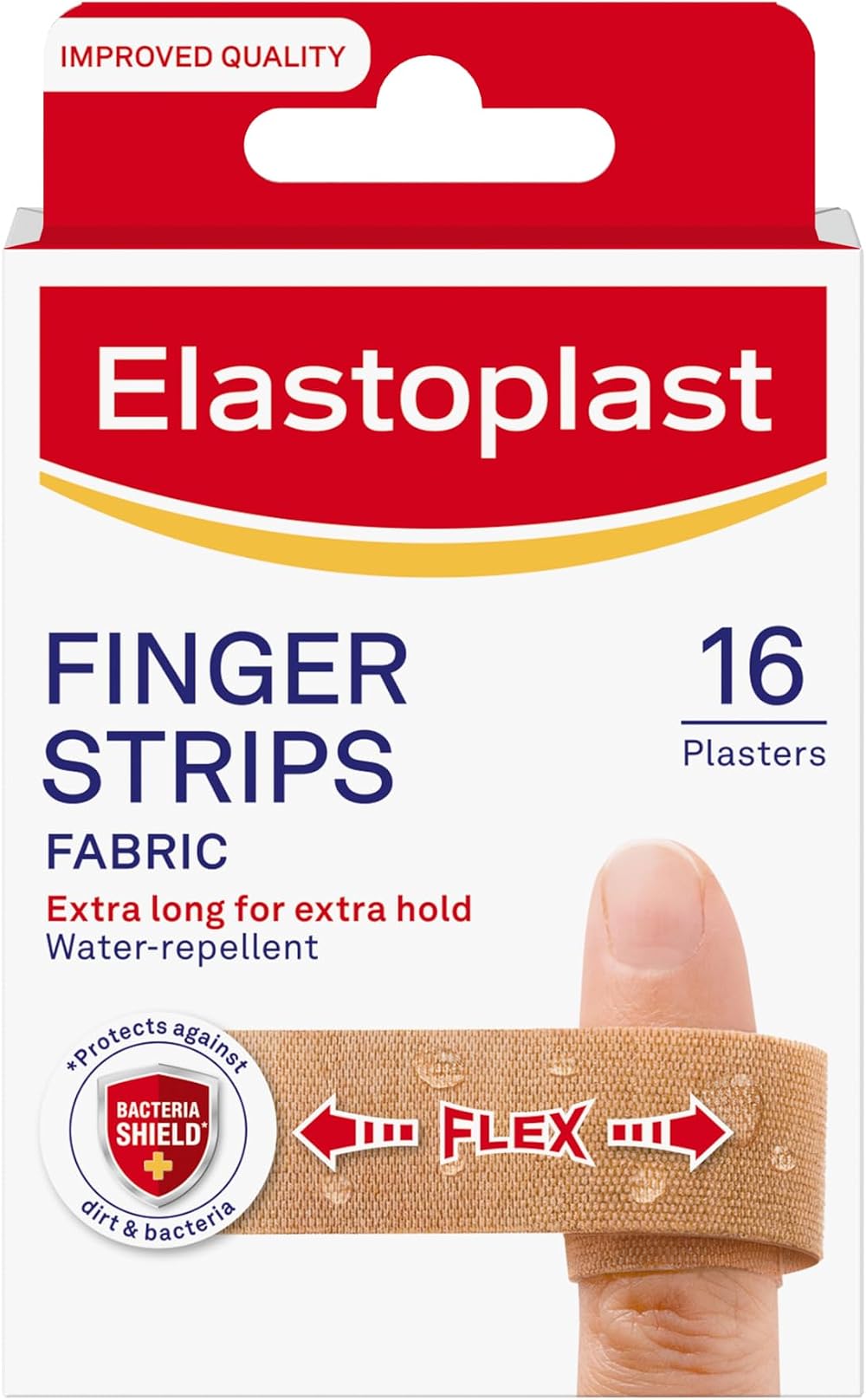 Elastoplast Extra Flexible Finger Strip Plasters 16 pcs Waterproof