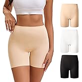 OEIOEI Women's Boyshorts Underwear High Waisted Seamless Boxer Briefs Panties 3-Pack