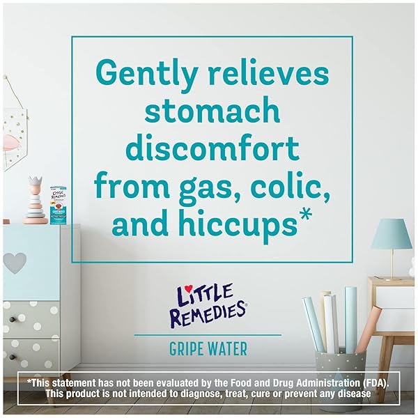 LITTLE REMEDIES GRIPE WATER FOR BABIES, COLIC AND BABY GAS RELIEF FOR NEWBORNS, 4 FL OZ, 3 PACK