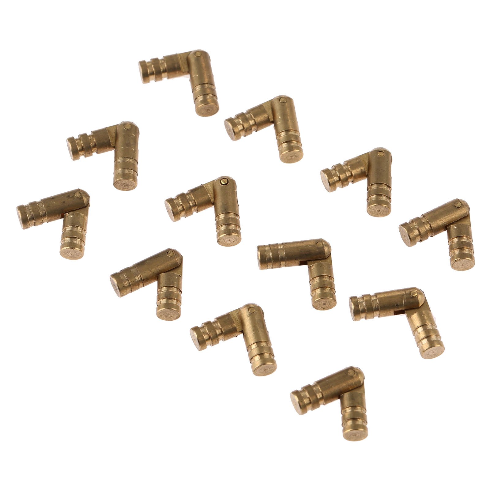 Mgoodoo 20 Pieces Brass Barrel Hinges Hidden Invisible Concealed Hinges for Jewelry Keepsake Box Cabinet Door Barrel Hinges — image 1
