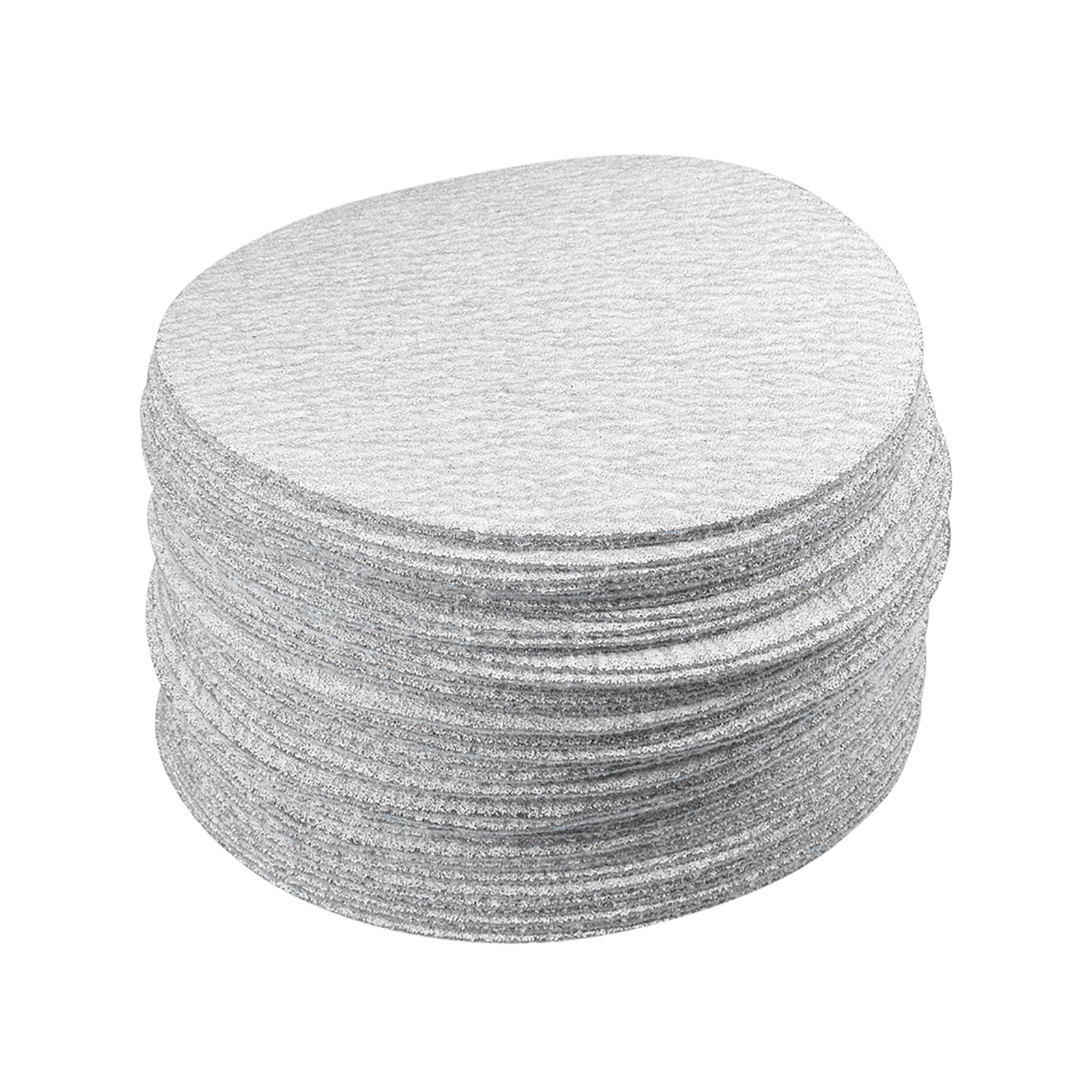 Kozelo 50 Pcs Sanding Discs Hook and Loop Backing - [5 Inch x 120 Grits] Aluminum Oxide White Sandpapers for Orbital Sander Round Sanding Papers