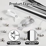 AILUYA 30-Pack Towel Hanger Set with Metal Clips, Black/White/Grey view 5