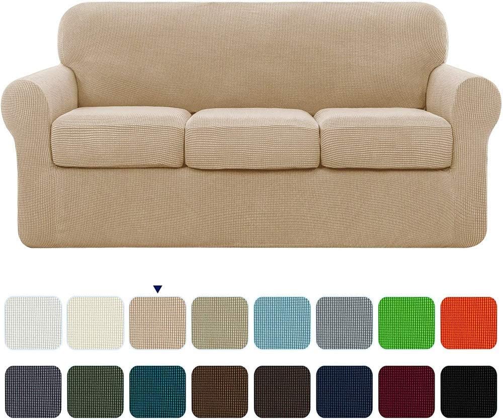 Universal Sofa Cover with 2 Separate Cushion Covers, Stretch Polyester