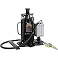 Torin 20 Ton (40,000 LBs) Capacity Pneumatic Air Hydraulic Heavy Duty Bottle Jack with Manual Pump for Trucks, ATA92006B , Black