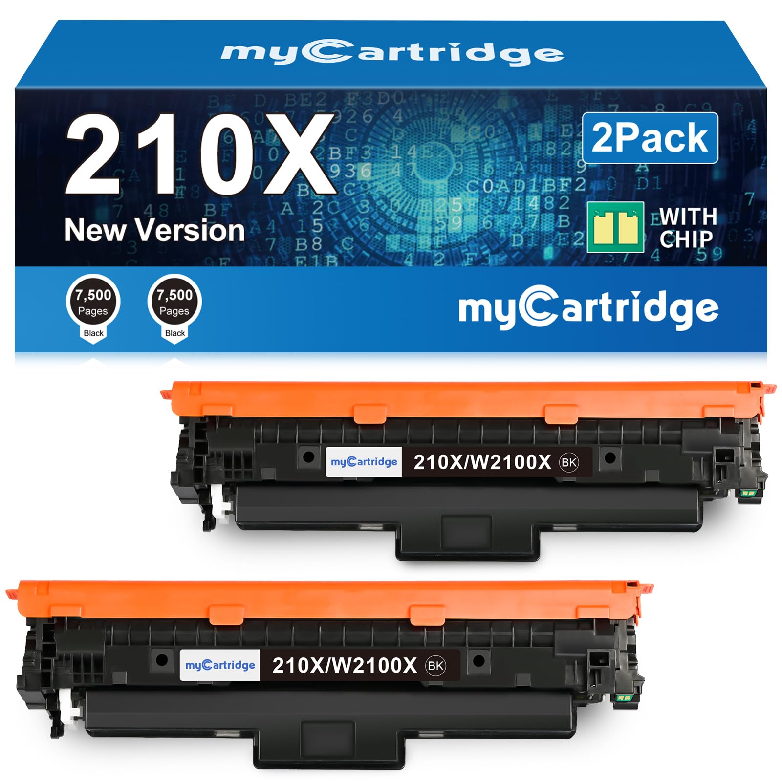 Photo 1 of *** only one opened*** 210X Black Toner Cartridge 2 Pack High Yield (with Chip) Compatible Replacement for HP 210X 210A for Color Laserjet Pro MFP 4301fdw 4301fdn Pro 4201dw 4201dn Series Printer Ink W2100X W2100A