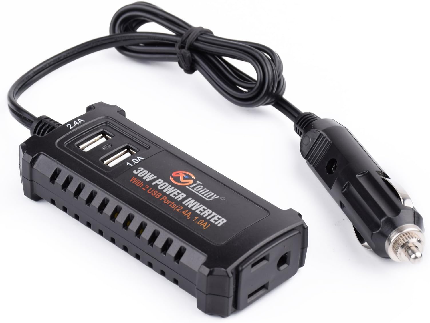 30W Power Inverter DC 12V to 110V AC Car Power Converter with 2 USB Car Charger