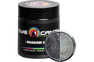 Eye Candy Pigments Premium Grey Mica Powder - Shadow Grey (25gr) - for Epoxy, Resin, Soap, Paint, Woodworking, Acrylic Pourin