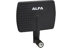 Alfa 2.4HGz 7dBi RP-SMA Panel Screw-On Swivel Antenna Netwrok Adaptors - Also Works for 3DR Solo Drone, DJI Phantom 3 Drone, Yuneec Typhoon H ST16 Controller, adds Range