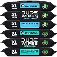 - Flushable Wipes - 6 Pack, 288 Wipes -