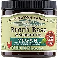 Each jar makes 6 cups, All Natural Vegan Broth Base And Seasoning, Chicken (6 Ounce (Pack of 1))