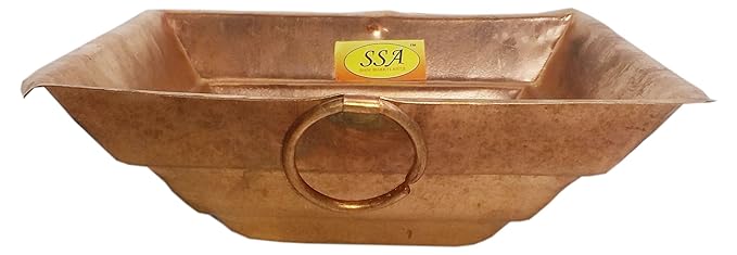 SHIV SHAKTI ARTS Copper Hawan Kund (Brown)