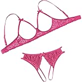 Avidlove Women's Exotic Lingerie Sets Naughty 2 Pieces Bra Panty Set Sexy Cutout Lace Lingerie