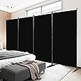 Room Divider 6FT Folding Privacy Screens, 4 Panel Partition Room Dividers w/Freestanding Design, Portable Wall Divider for Room Separtation, Fabric Screen Panel for Home Office Bedroom Dorm