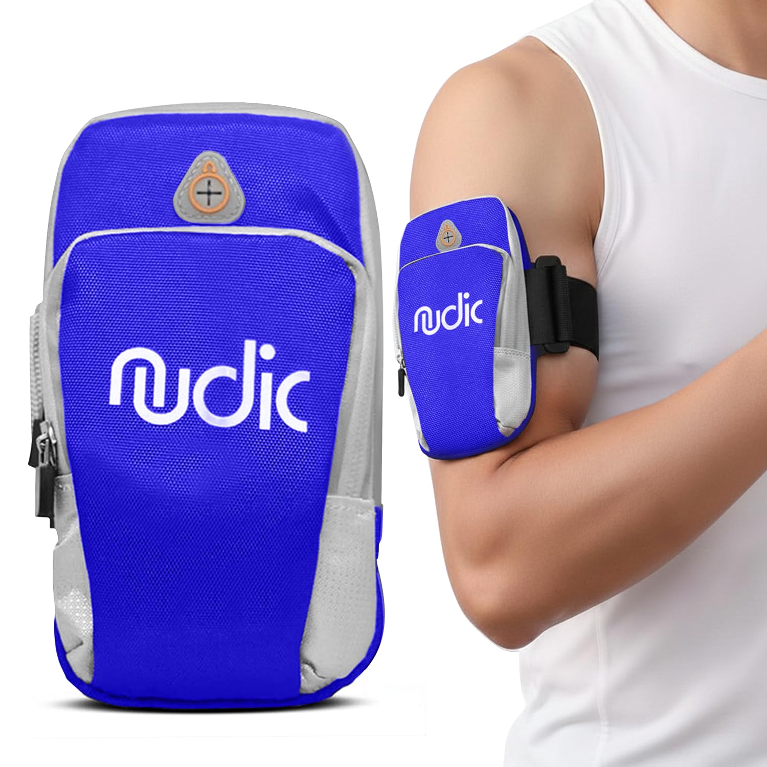 Nudic Running Armband – Secure Waterproof Bounce-Free running Phone Holder for iPhone 17 16 15 Pro Max & Samsung S25 Ultra | Adjustable Workout Pouch for Gym & Outdoor Sports | Fits Phones up to 6.9"