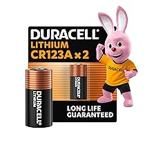 DURACELL CR123 (confezione da 2) al litio ad alta potenza da 3 V (CR123A ,  CR17345) – Lunga durata garantita – Pile per l’utilizzo in telecamere, torce, rilevatori di fumo