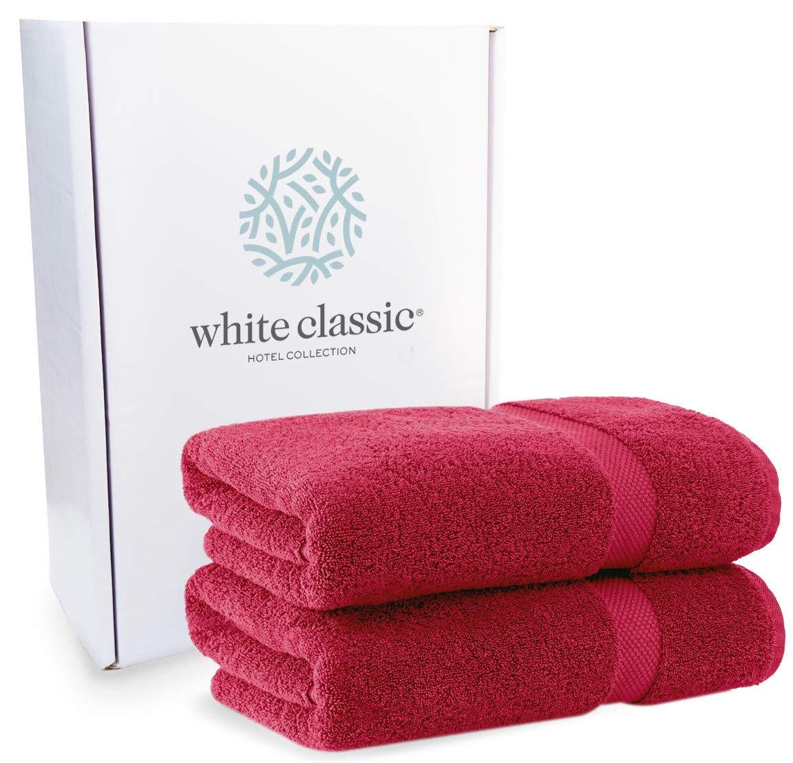 White Classic Luxury Bath Towels 680 GSM, Cotton Hotel Towel 27x54 4