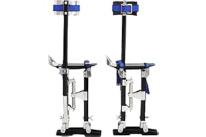 GESEXI 15”-23” Drywall Stilts Aluminum Tool Adjustable for Painters Walking Painting Taping, Black