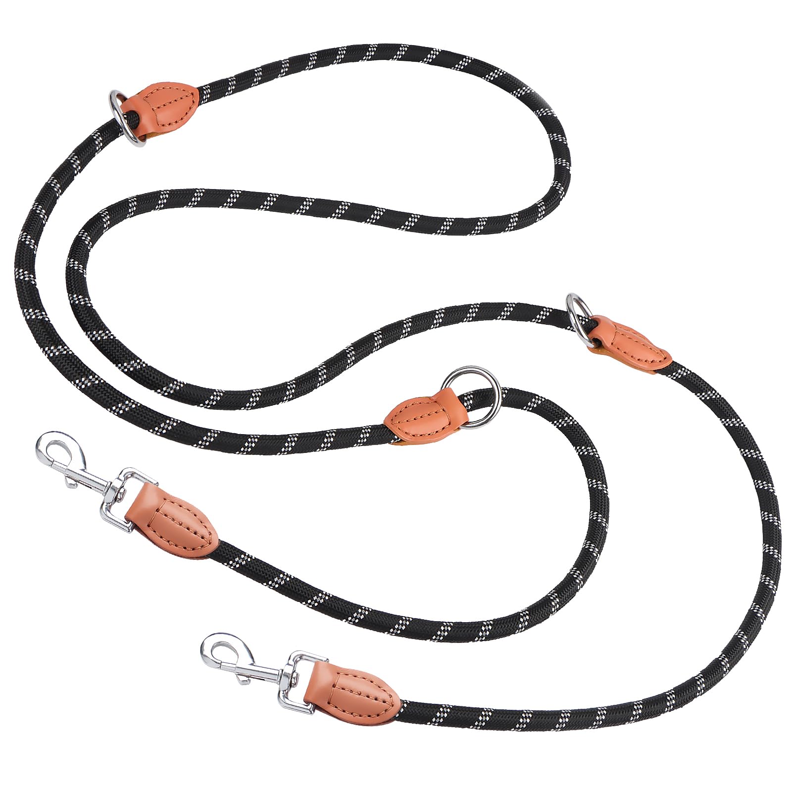 RUNEAY Double Adjustable Lead for dogs, 3m Long Rope for Small, Medium, and Large dogs