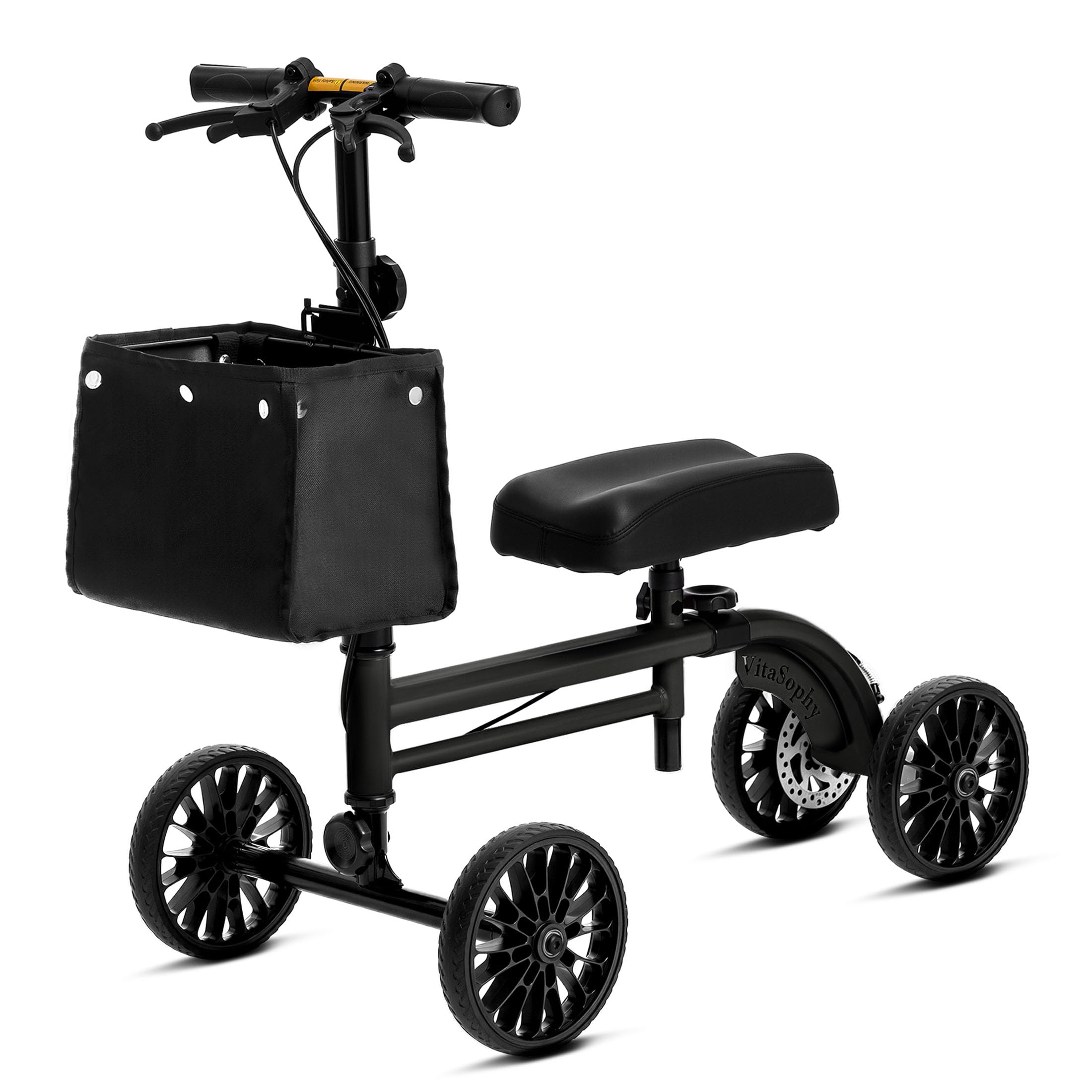 Photo 1 of ****FOR PARTS ONLY***MISSING INSTRUCTIONS***
VitaSophy Knee Scooter with Disc Brake System, Steerable Knee Walker for Adults for Foot Surgery, Broken Ankle, Foldable Rover Scooter for Broken Foot Injured Leg Crutch (Black)