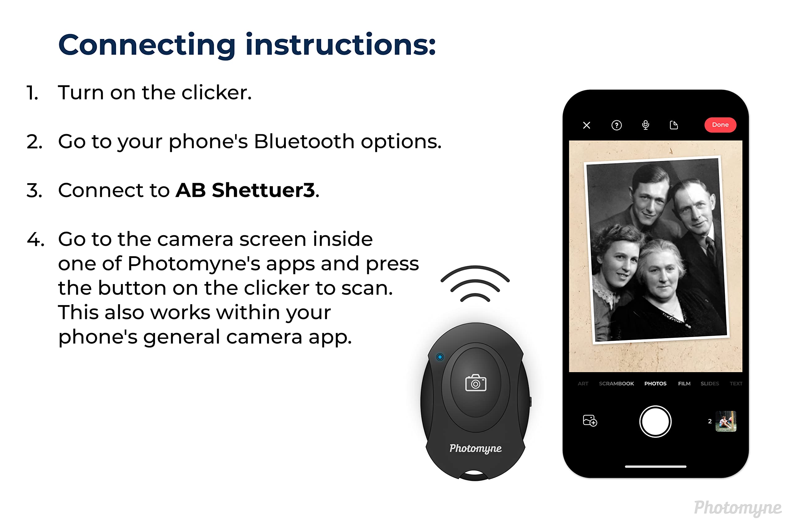 Mua Photomyne Wireless Camera Shutter Clicker | Camera Shutter Remote ...