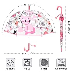 RONIARE Kids Umbrella Clear Bubble Umbrellas for