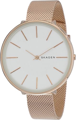 Amazon Com Skagen Women S Karolina Stainless Steel Japanese Quartz Watch With Stainless Steel Strap Rose Gold 14 Model Skw2688 Watches