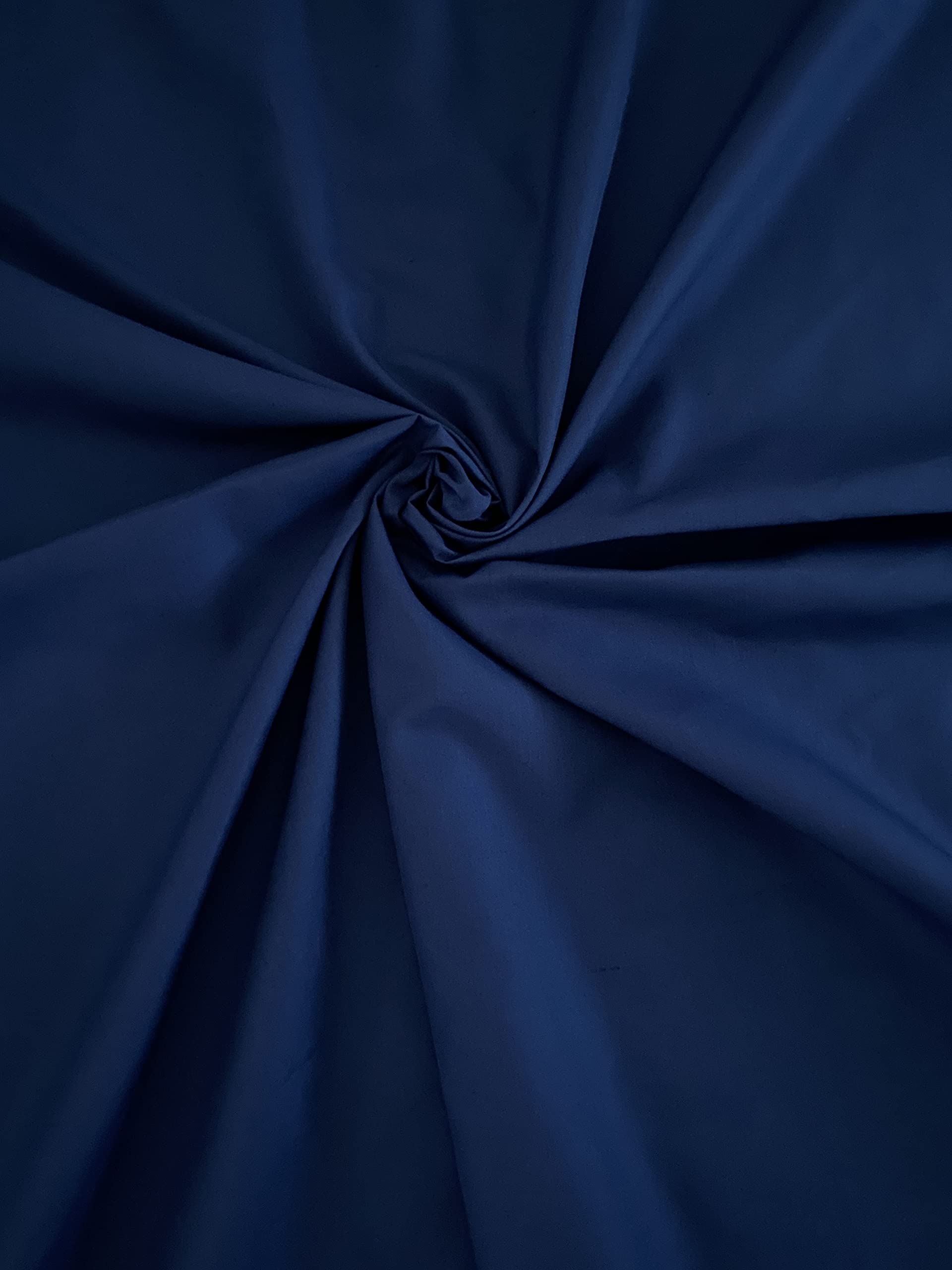 Novato Textiles Plain Polycotton Fabric Dress Craft Material 44" Wide Available in 8 Colours (Navy Blue, 10 Meter)