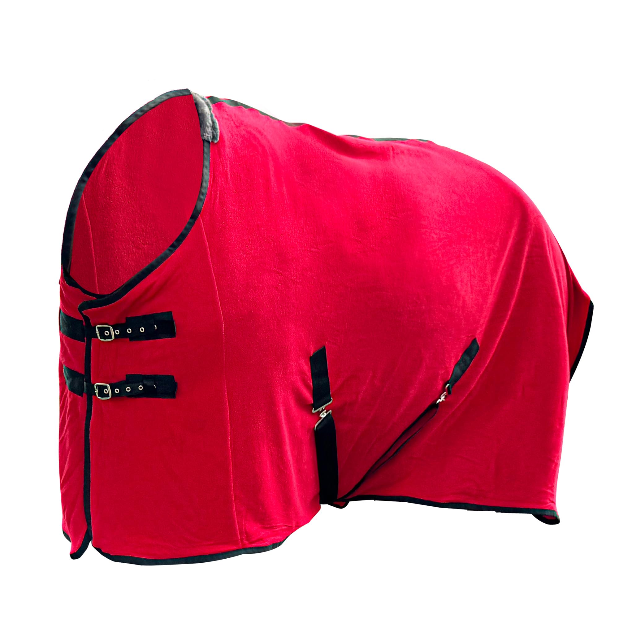Photo 1 of Horse Cooler & Fleece Blankets for Horses, Polar Fleece Cooling Blankets, Sheets, Horse Exercise Sheet, Rugs Standard Neck (Red, US 81 in(EU 155 cm))