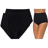 ELLEN TRACY Company Women's Underwear Classic Comfort Brief with Extra Tummy Hold 2 Pack Panties