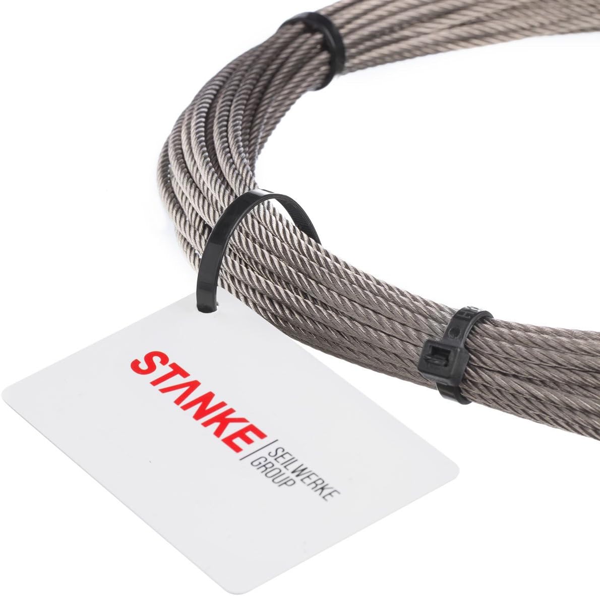 Seilwerk STANKE 5 m Stainless Steel Wire Rope 3 mm 7x19 V4A A4 Round Steel Cable Wire Metal Hanging Wire DIY