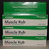 Muscle Rub Cream 3oz Large Tube (Compare to Bengay) - 3 Tubes (3)