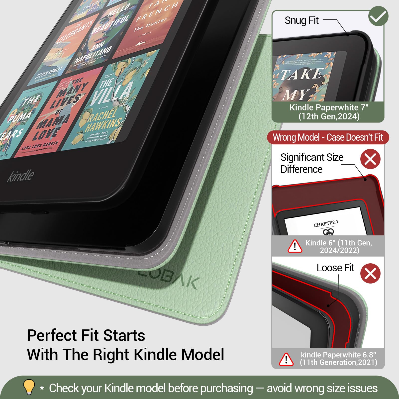 CoBak Stand Case for Kindle Paperwhite 12th Gen (7