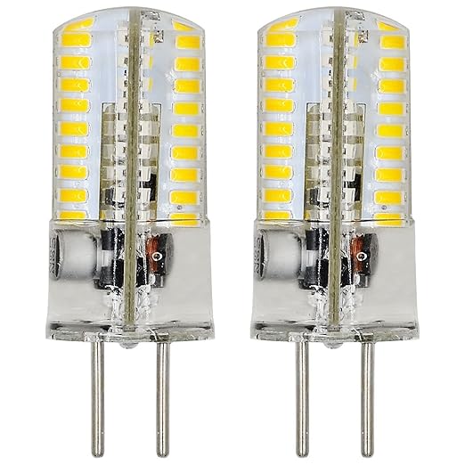 MENGS® 2 Stück GY6.35 4W LED Lampe 72x3014 SMD AC/DC 12V Warmweiß 3000K Mit Silikon Mantel