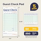 FMP Brands 5 Guest Check Pads 250 Sheets Restaurant Bar Cafe Order Forms view 2