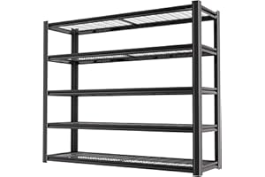LI JIU HOME 62" W x 24" D x 84" H Garage Shelving Heavy Duty Metal Shelving 3500LBS Storage Shelves Adjustable Metal Shelves for Storage Industrial Garage Shelves for Warehouse Basement