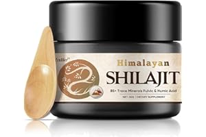 Zenlifer Shilajit Pure Himalayan Organic Shilajit Resin,Potency Natural Organic Shilajit Supplement Resin with 85+ Trace Minerals & Fulvic Acid for Energy, Immune Support