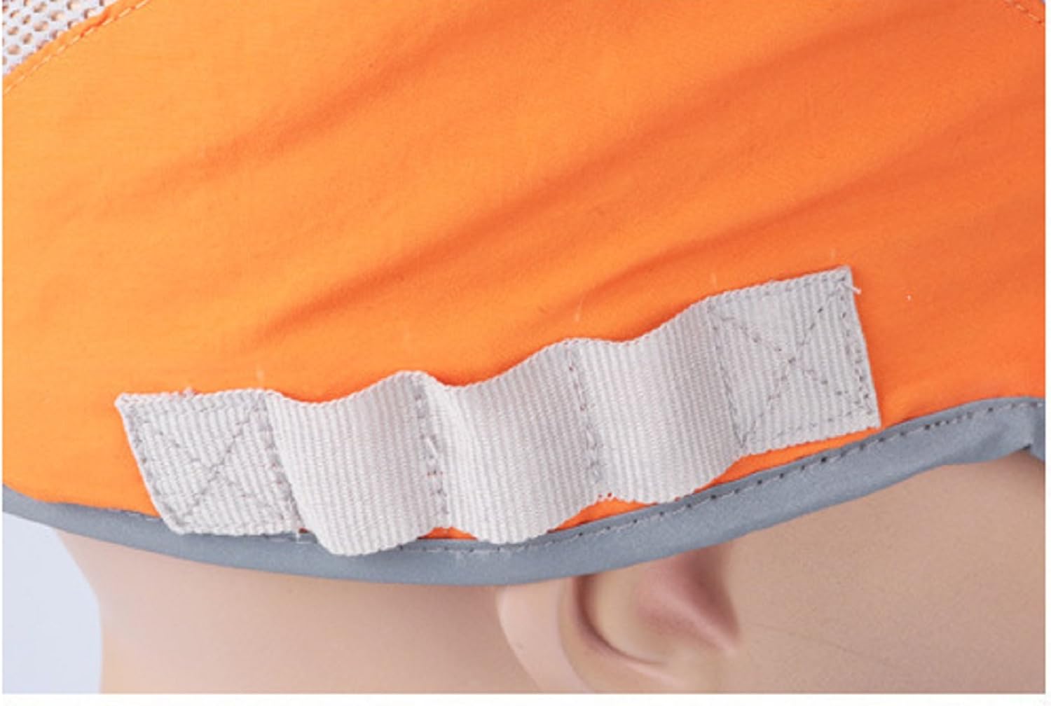 Connectyle Foldable Mesh Sun Cap Outdoor Sports Hat Breathable Sun Runner Cap with Reflective Trim Orange: Clothing